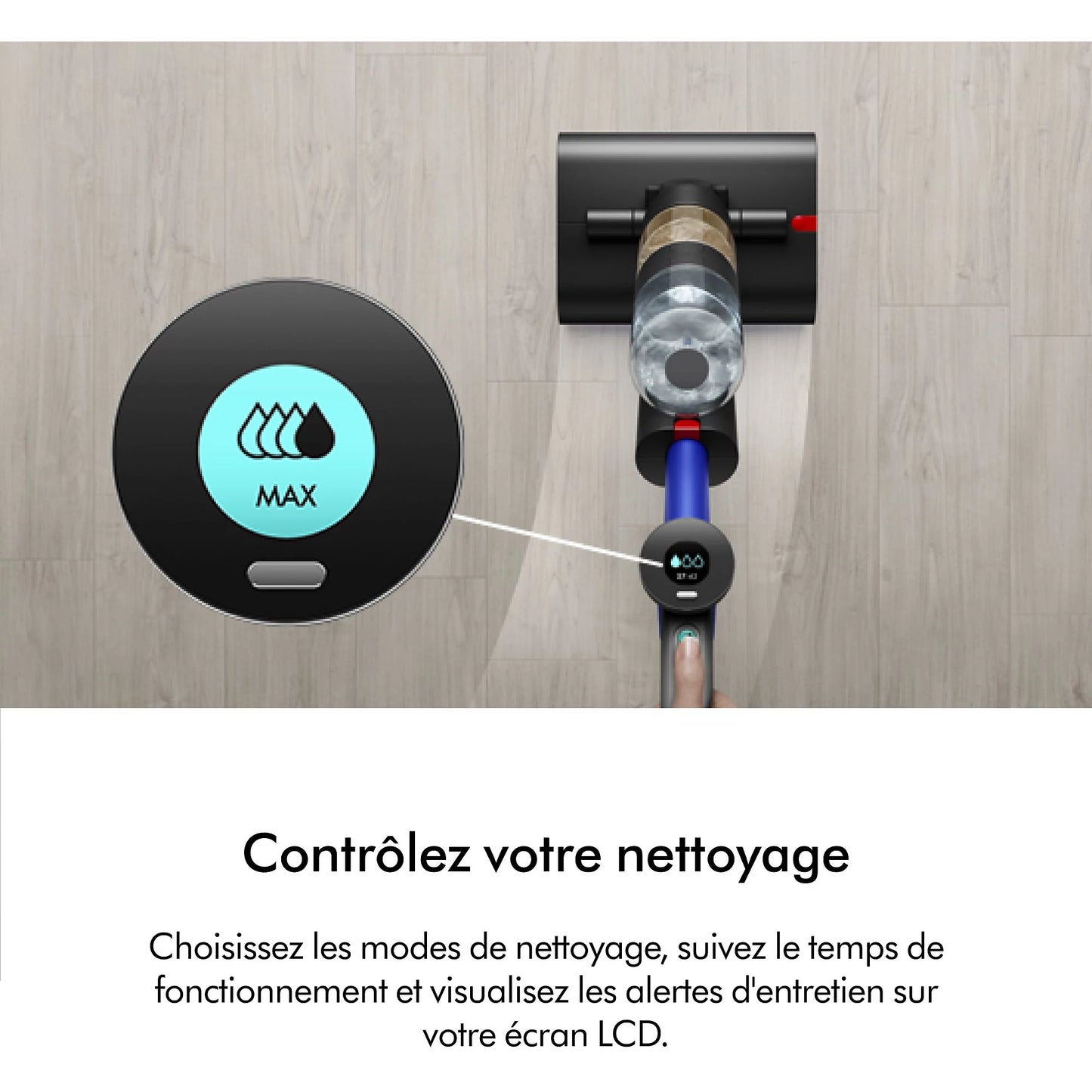 Dyson Aspirateur balai WashG1 Noir et Bleu