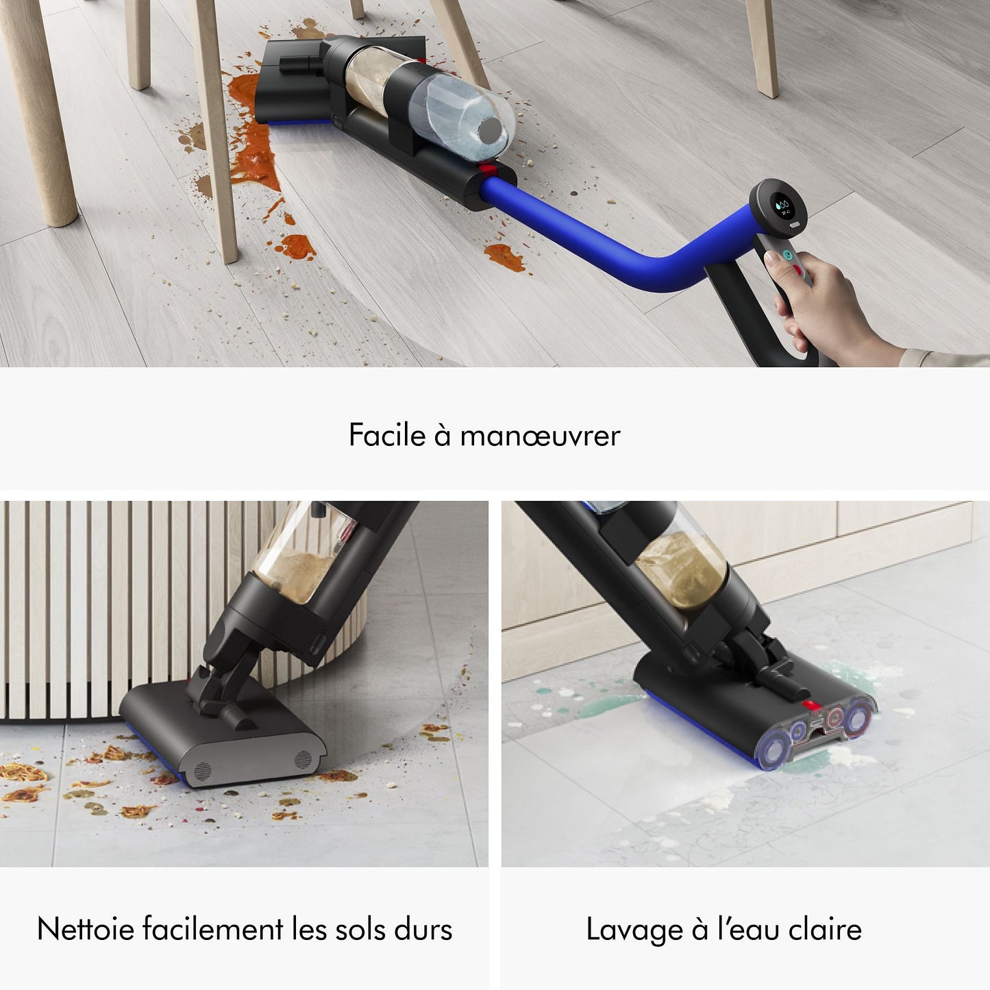 Dyson Aspirateur balai WashG1 Noir et Bleu